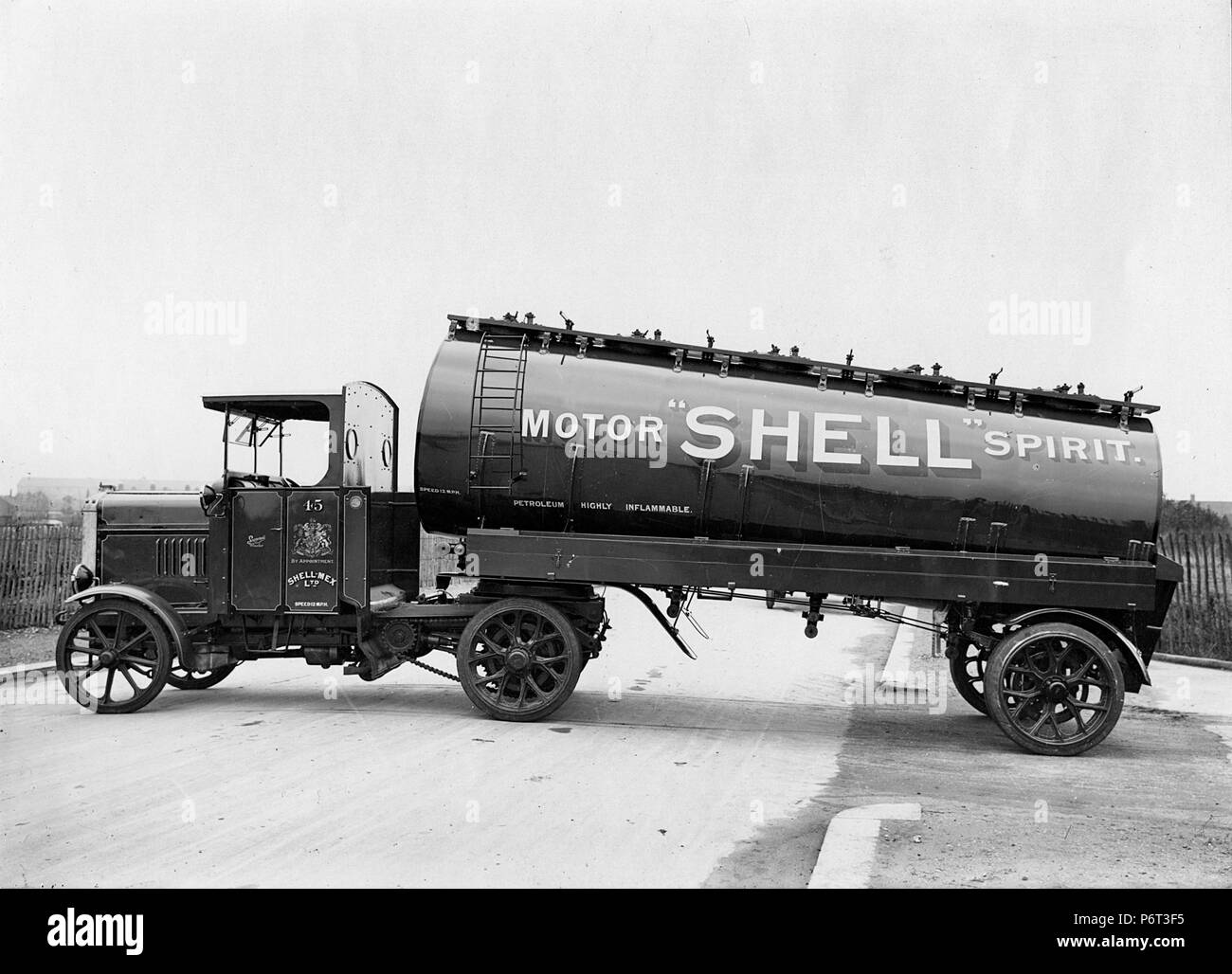 1926 Scammell Sattelschlepper für Shell Stockfoto