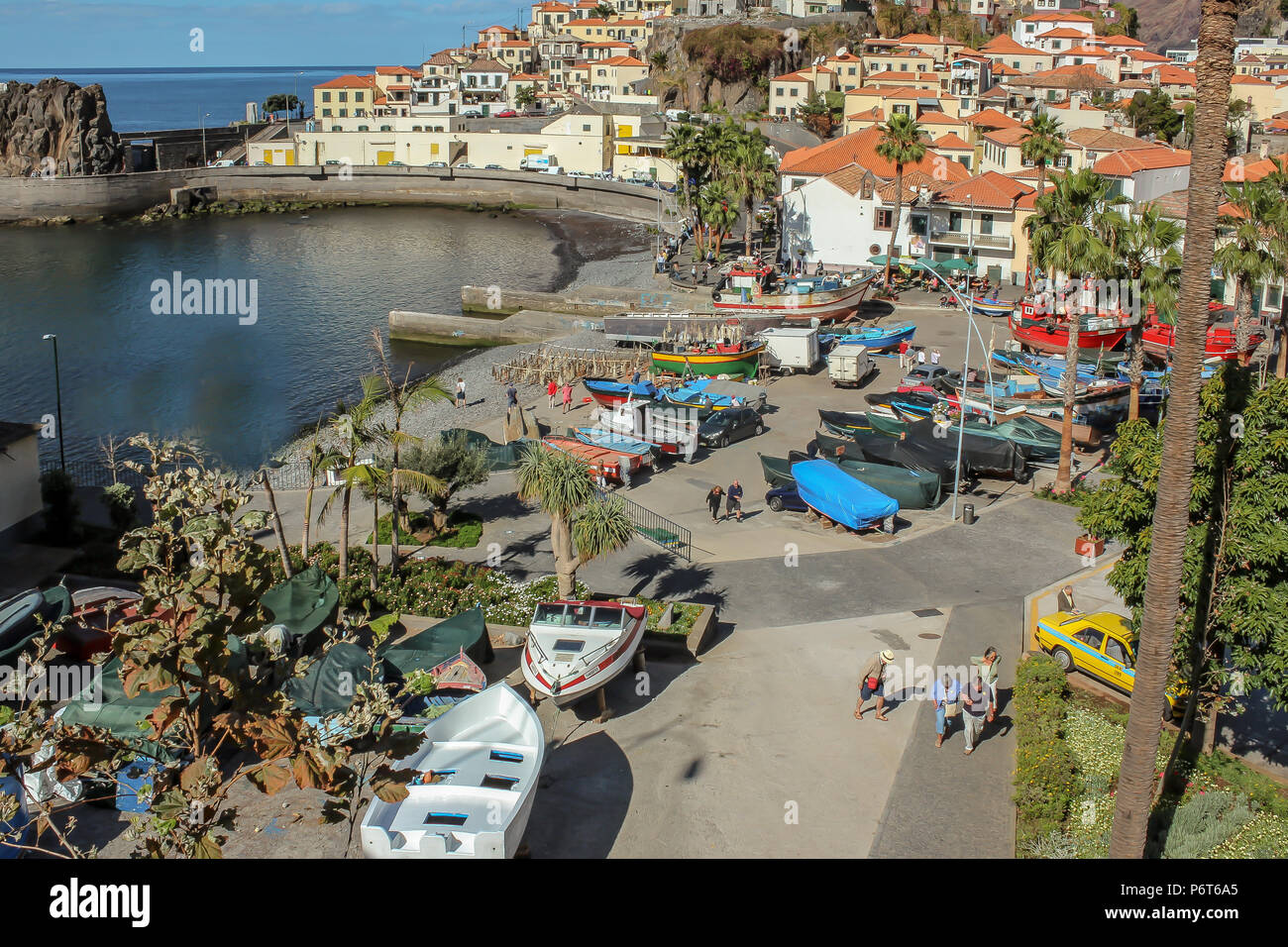 Anzeigen von Camara de Lobos, aka Kommunalen Kammer der Seelöwen, auf der Insel Madeira. Stockfoto