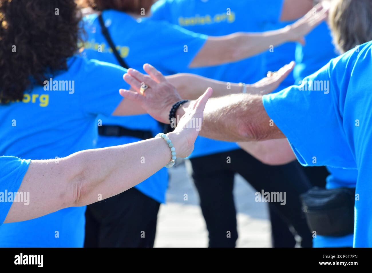 Fung Loy kok Taoist tai Chi internationale Versammlung 2018 in Gaspé, Québec Stockfoto