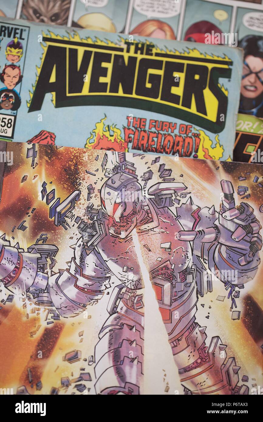 Avengers Marvel Comics Superhelden Stockfoto