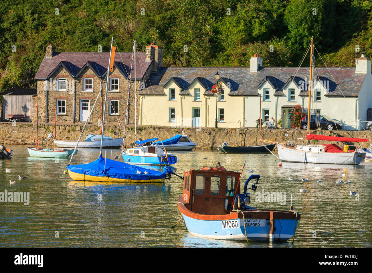 Unterstadt Fishguard Pembrokeshire Wales Stockfoto
