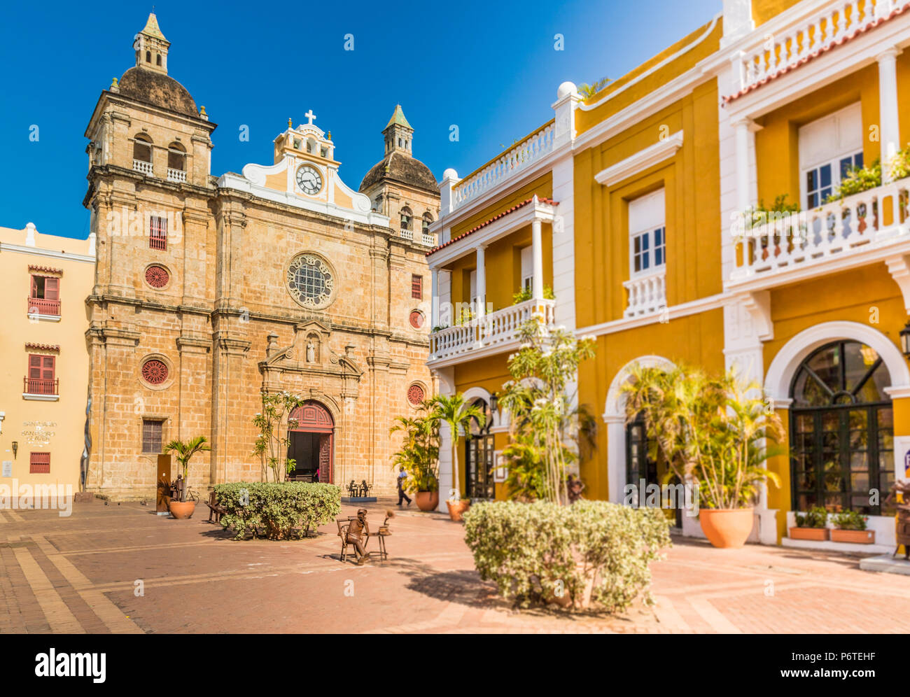 Eine typische Ansicht von Cartagena, Kolumbien. Stockfoto