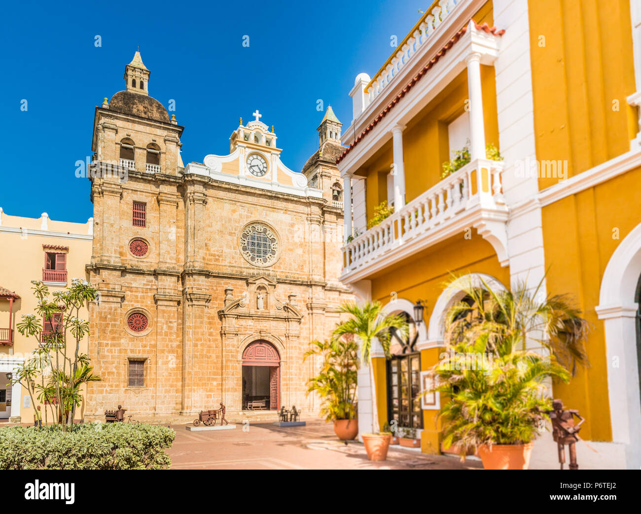 Eine typische Ansicht von Cartagena, Kolumbien. Stockfoto