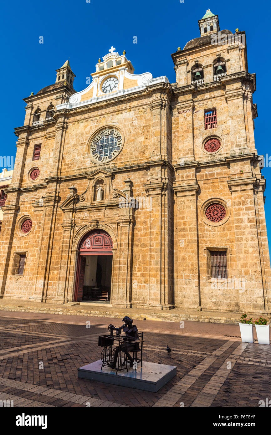 Eine typische Ansicht von Cartagena, Kolumbien. Stockfoto