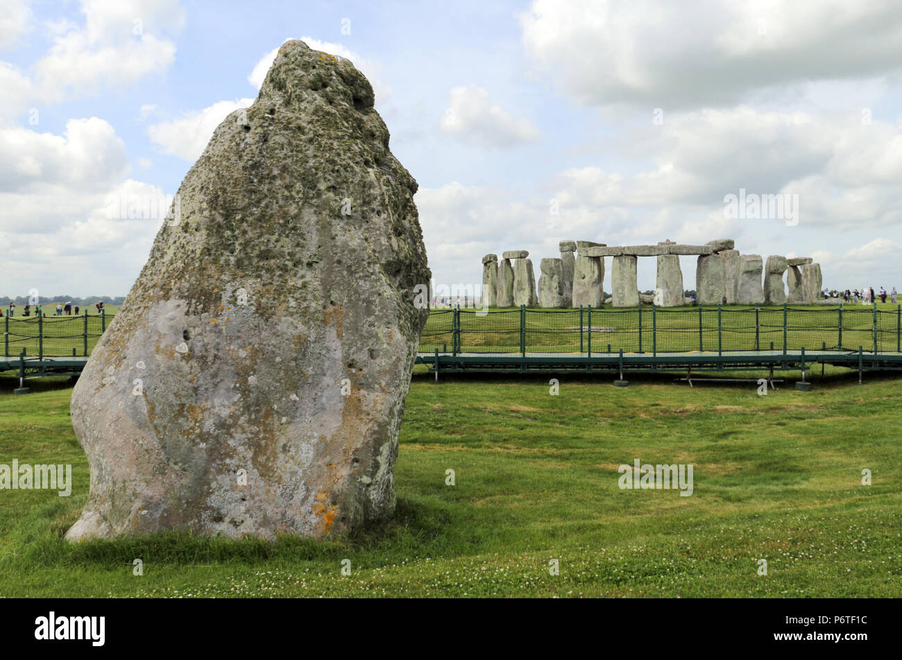 Anzeigen von Stonehenge in Wiltshire, England, UK. Weltkulturerbe der UNESCO Stockfoto