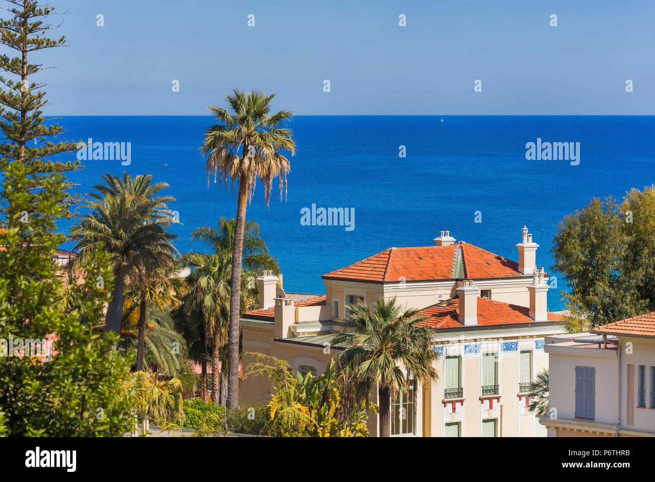 Menton, Alpes-Maritimes Abteilung, Provence-Alpes-Cote d ' Azur, Côte d ' Azur, Frankreich Stockfoto