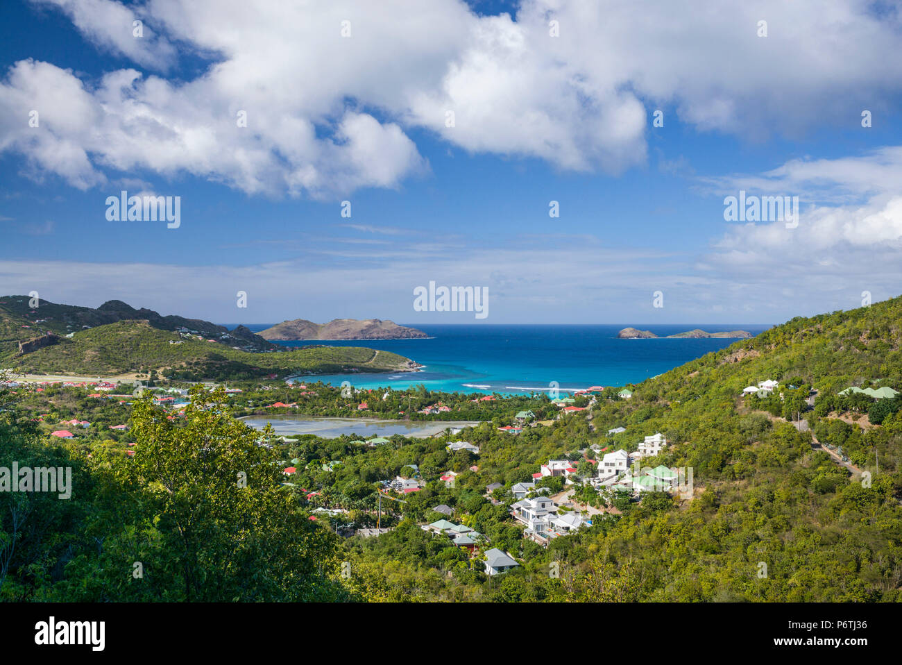 Französische Antillen, St-Barthelemy, St-Jean von Baie St-Jean Stockfoto