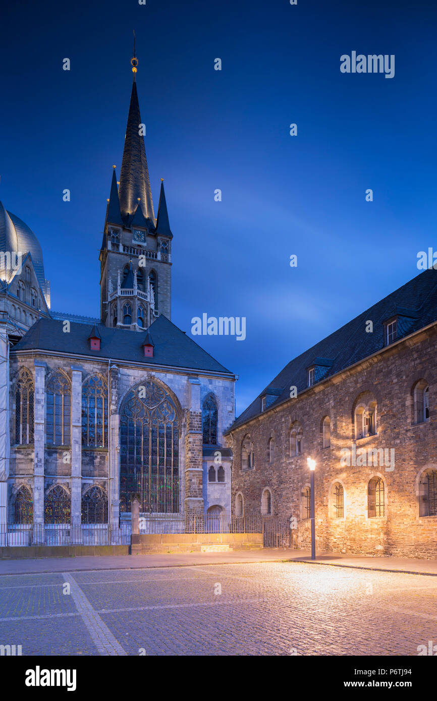 Aachener Dom (UNESCO-Weltkulturerbe), Aachen, Nordrhein Westfalen, Deutschland Stockfoto