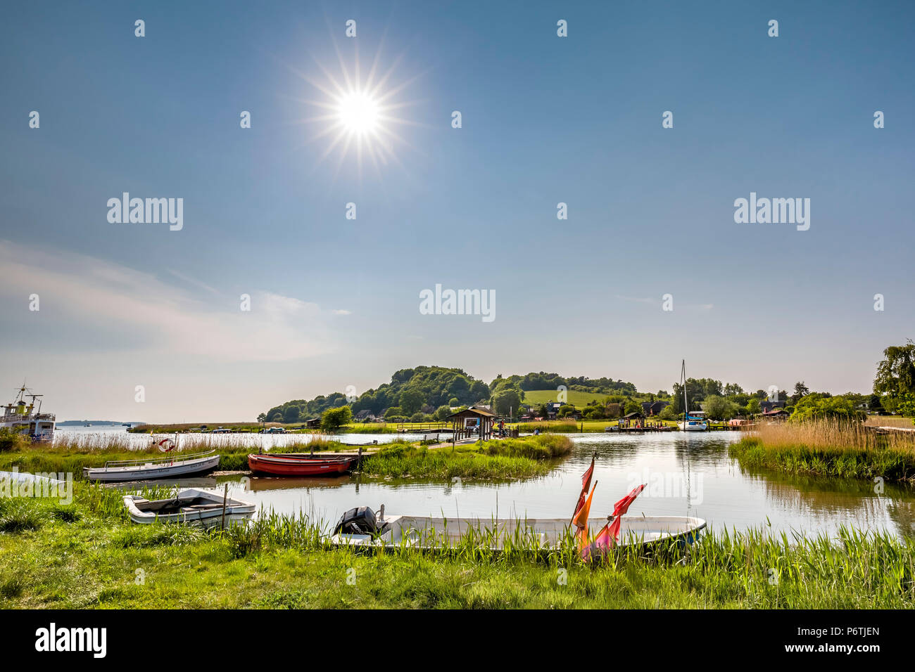 Sonnenuntergang, Baabe, Sellin, Insel Rügen, Mecklenburg-Vorpommern, Deutschland Stockfoto