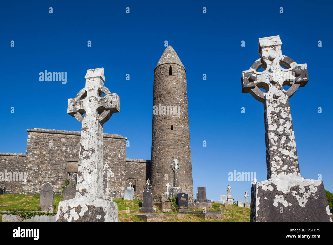 Irland, County Mayo, Castlebar, Turlough runder Turm, 9. Stockfoto