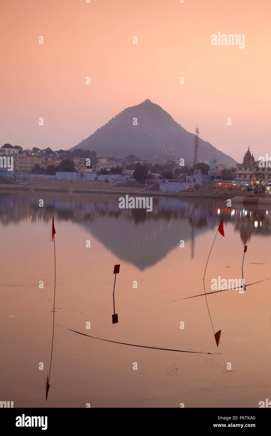 Indien, Rajasthan., Pushkar, Pushkar See Stockfoto