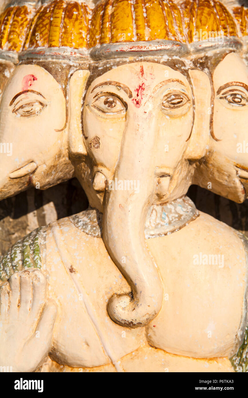 Indien, Rajasthan., Pushkar, Ganesh Statue Stockfoto