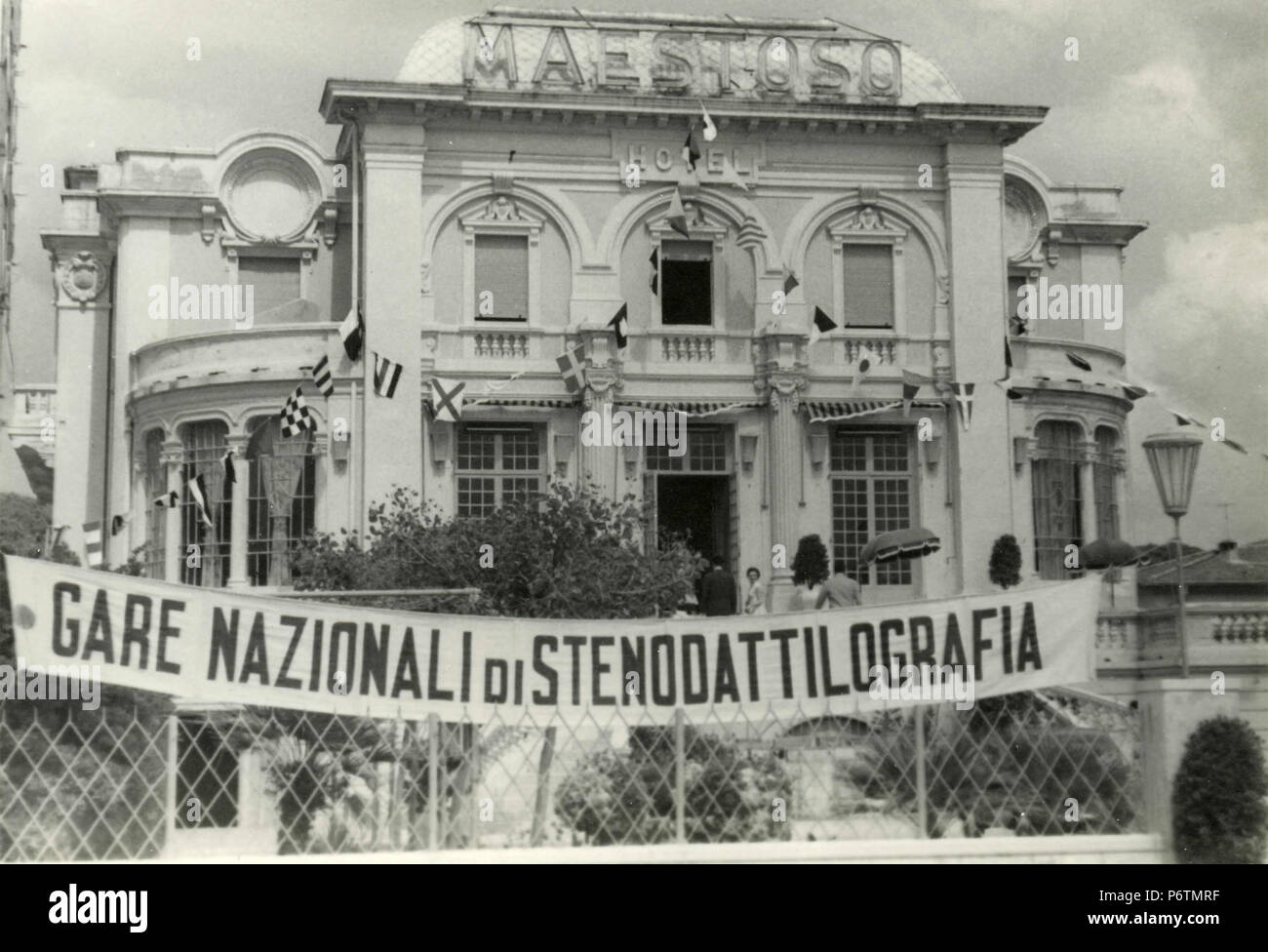 Nationale Maschinenschreiben Wettbewerb im Hotel Maestoso, Italien 1930 Stockfoto