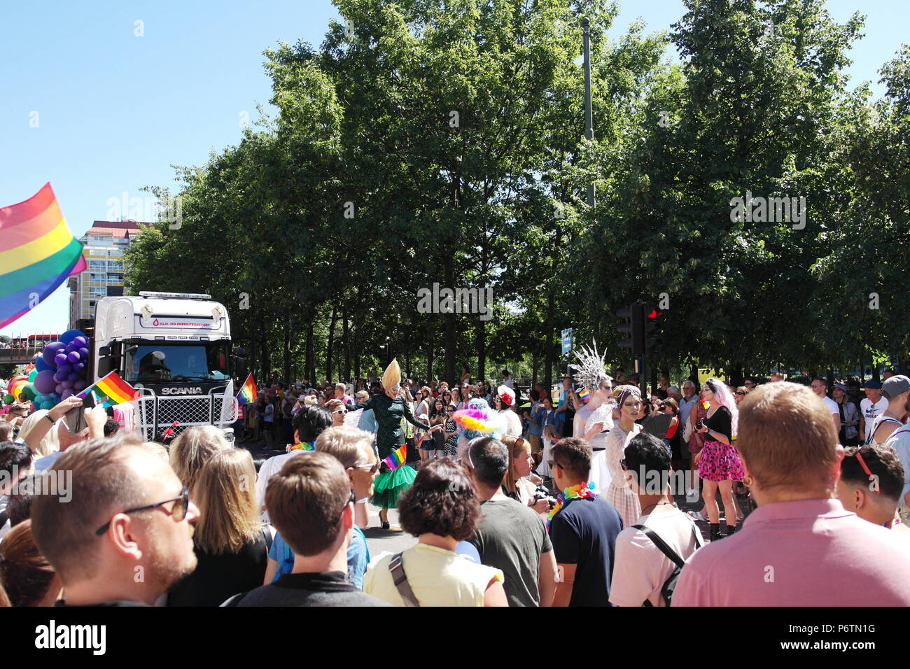 Feier der homosexuellen Gemeinschaft in Oslo, Norwegen. Stockfoto