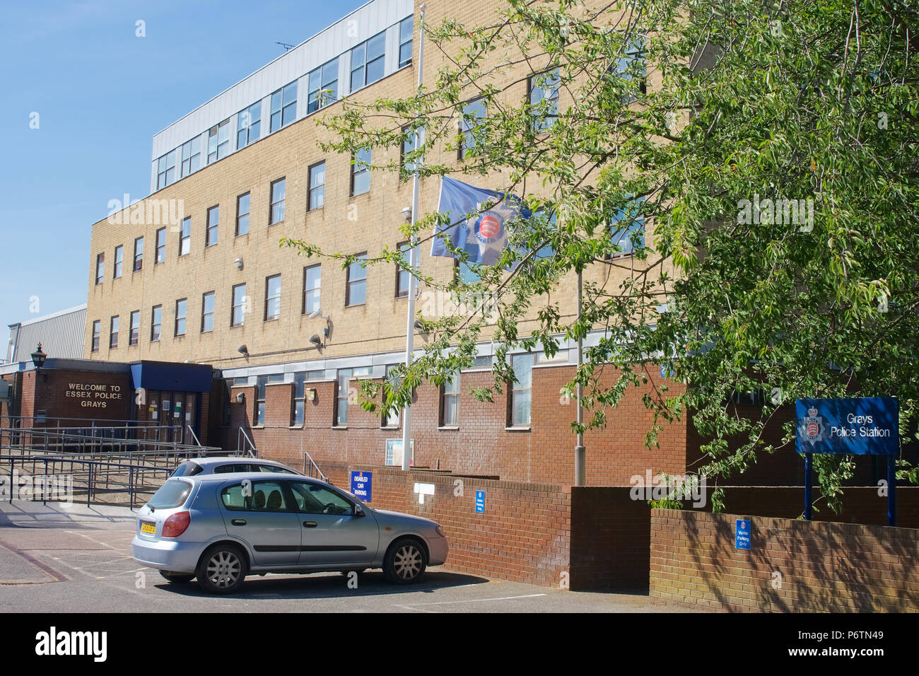 Eine Außenansicht von greys Polizeistation in Essex, UK Credit: Ben Rektor/Alamy Stock Foto Stockfoto