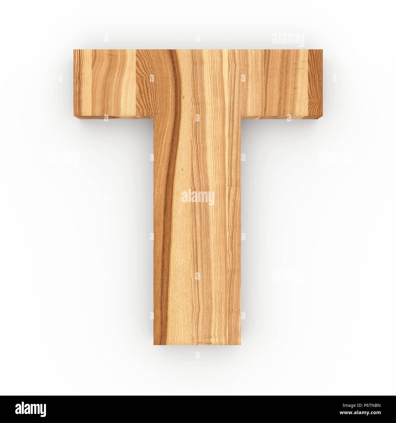 Holz Buchstabe T Isoliert Auf Weissem Hintergrund Stockfotografie Alamy