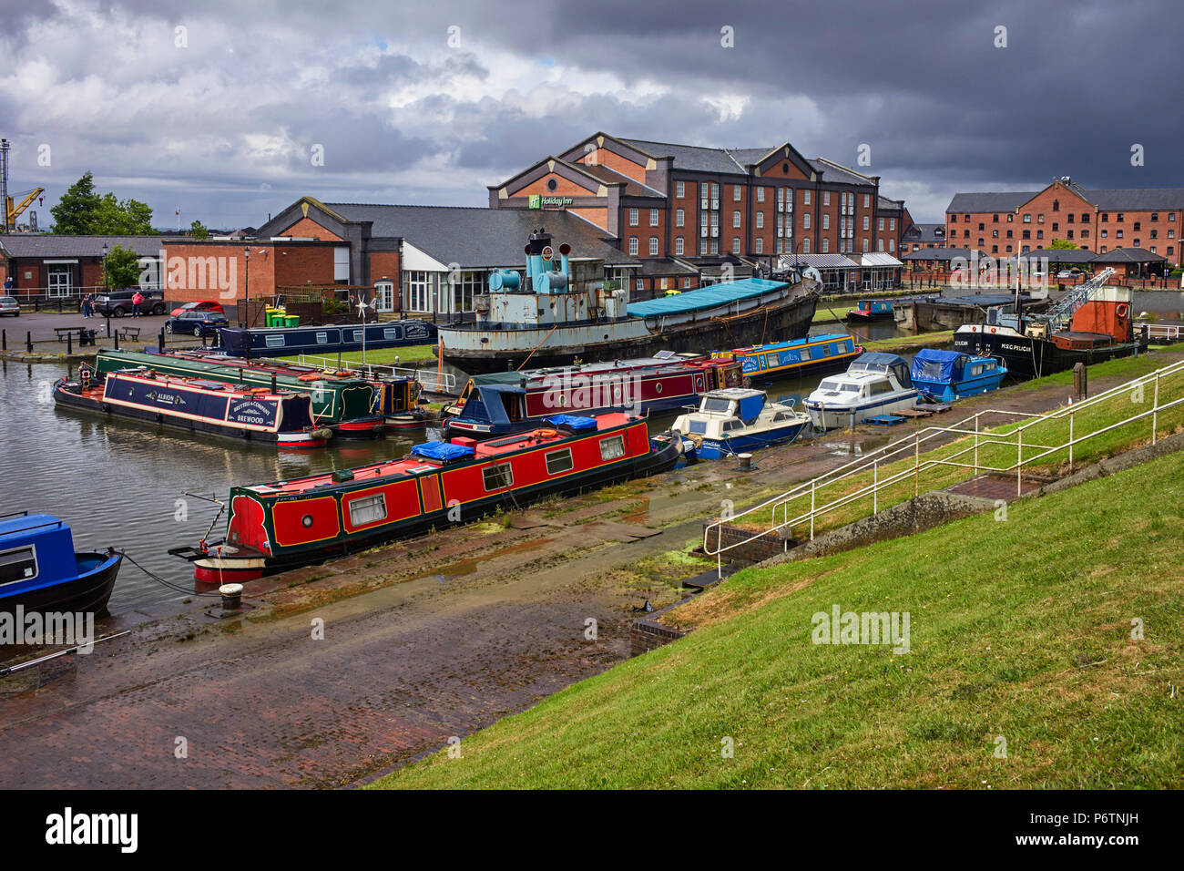 Unteren Becken an ellesemere Port Boot Museum in Merseyside Stockfoto