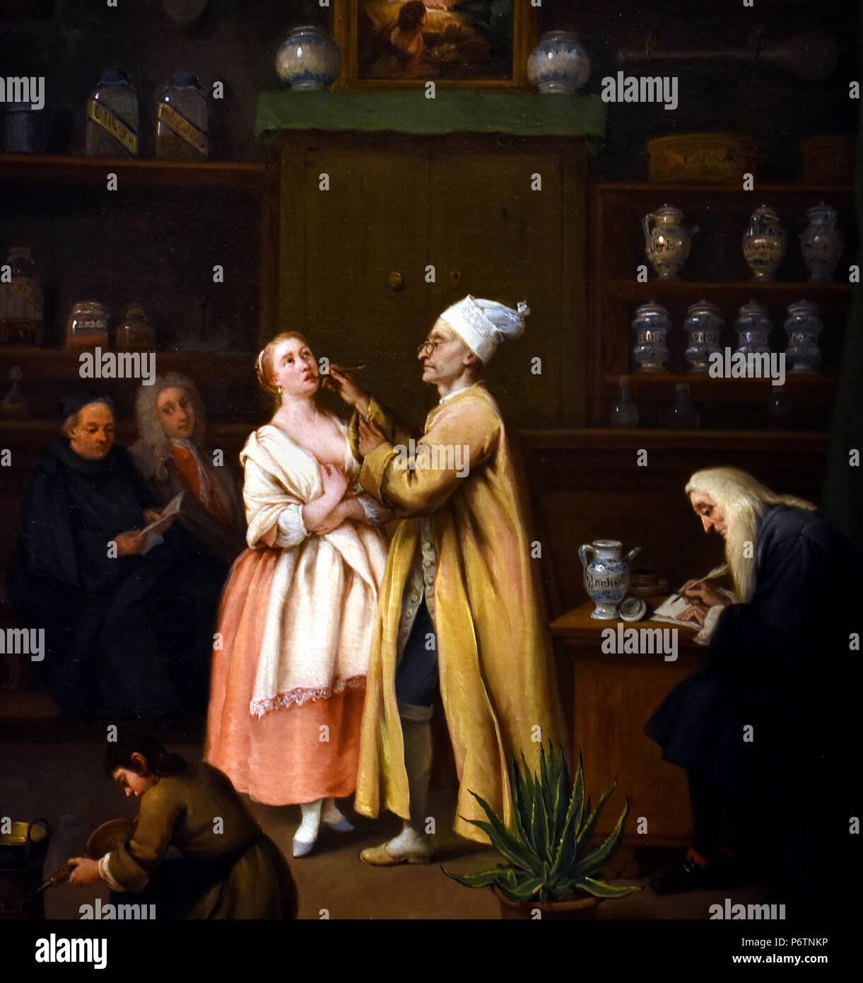 Farmacista - Apotheker, von Pietro Longhi, Venedig, 1701-1785, Italien, Italienisch, Stockfoto