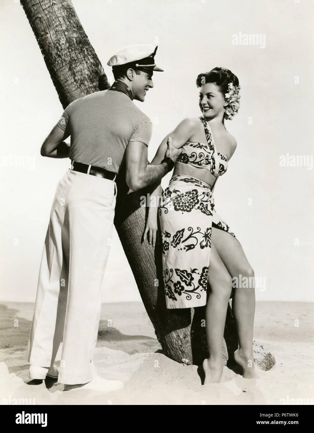 Schauspieler Ricardo Montalban und Cyd Charisse im Film auf einer Insel mit Dir, 1948 Stockfoto