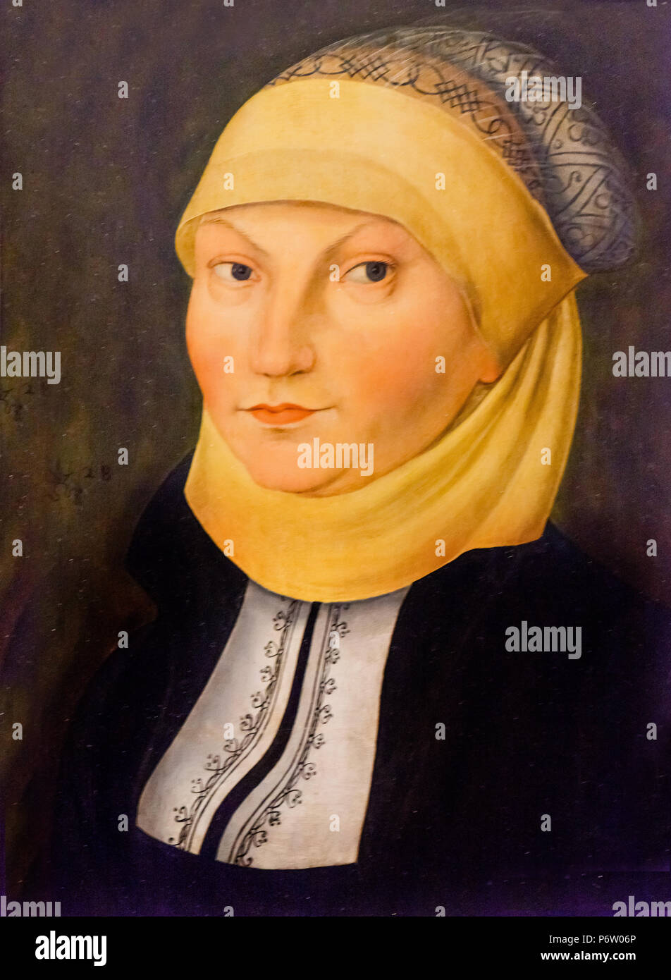 Katharina von Bora Portrait, Martin Luthers Frau, 1500 s Malerei Lucas ...