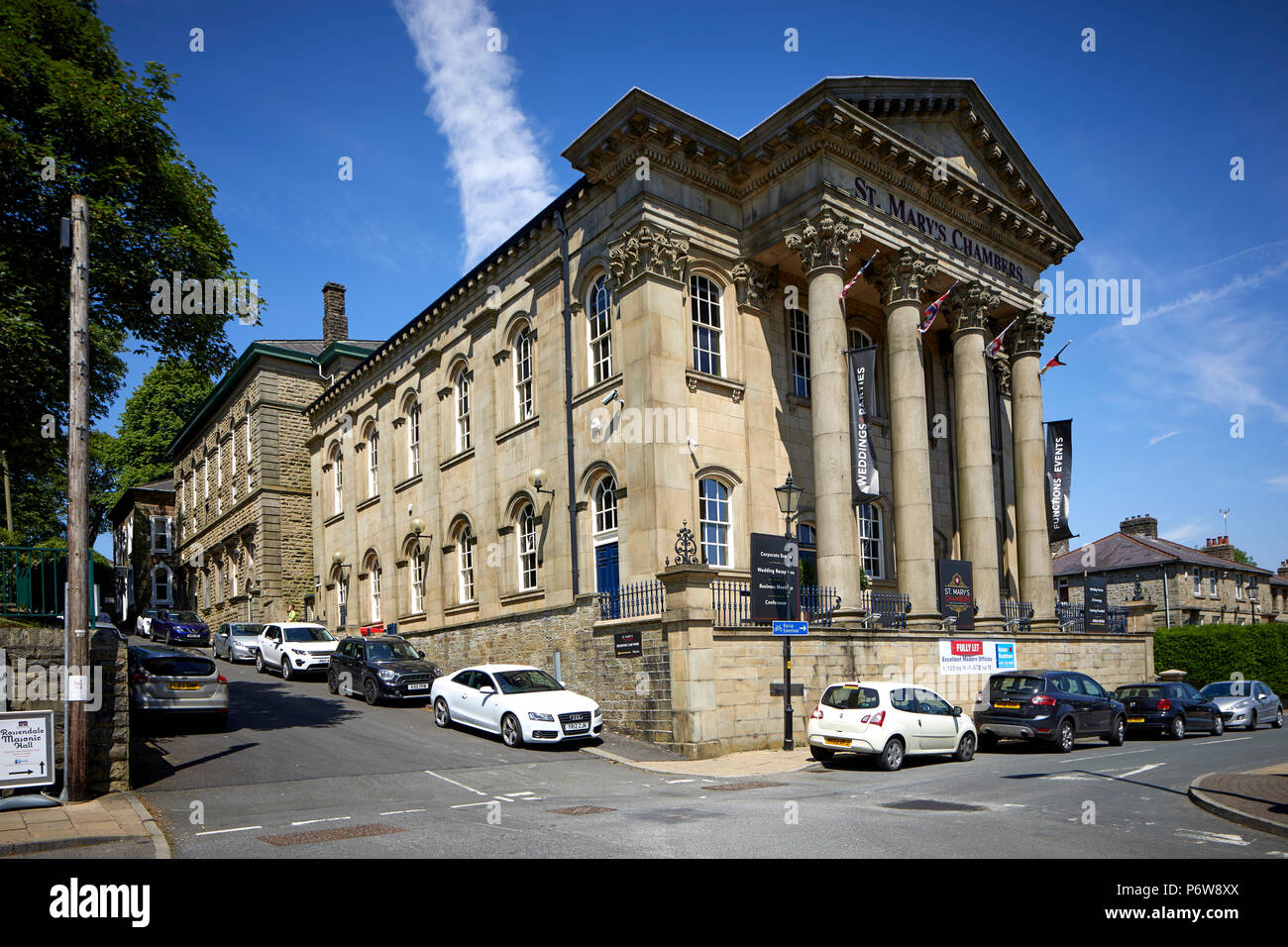 St Mary's Kammern Städte Straße Rawtenstall begann 1856 als Städte Straße vereinigte methodistische Kirche, Rossendale Valley, Lancashire Stockfoto