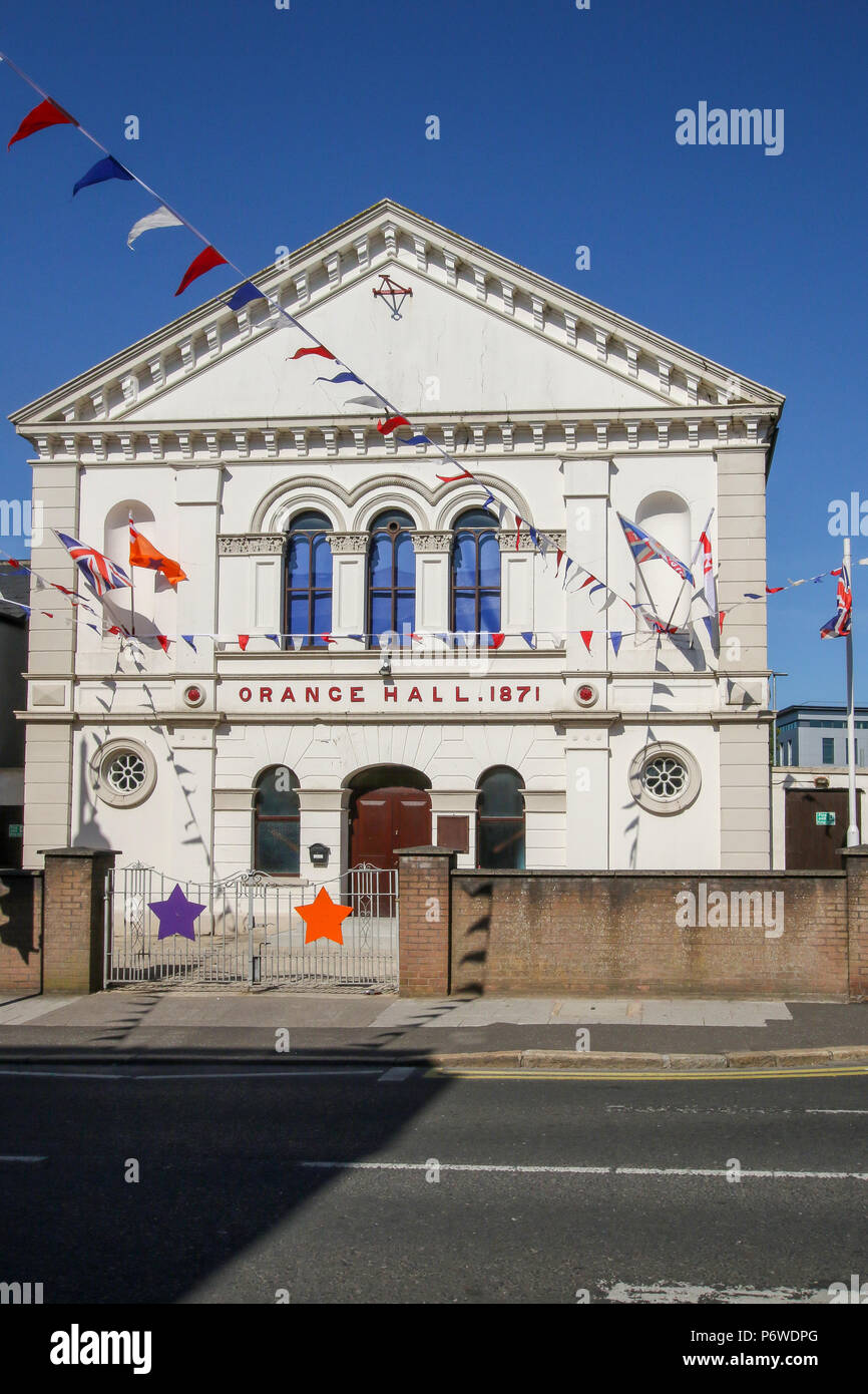 Lisburn Orange Hall Stockfoto