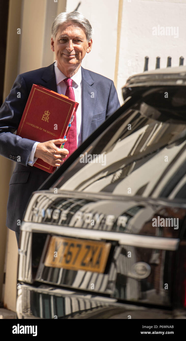 London, 3. Juni 2018, Philip Hammond, Blätter 11 Downing Street, London Credit Ian Davidson/Alamy leben Nachrichten Stockfoto