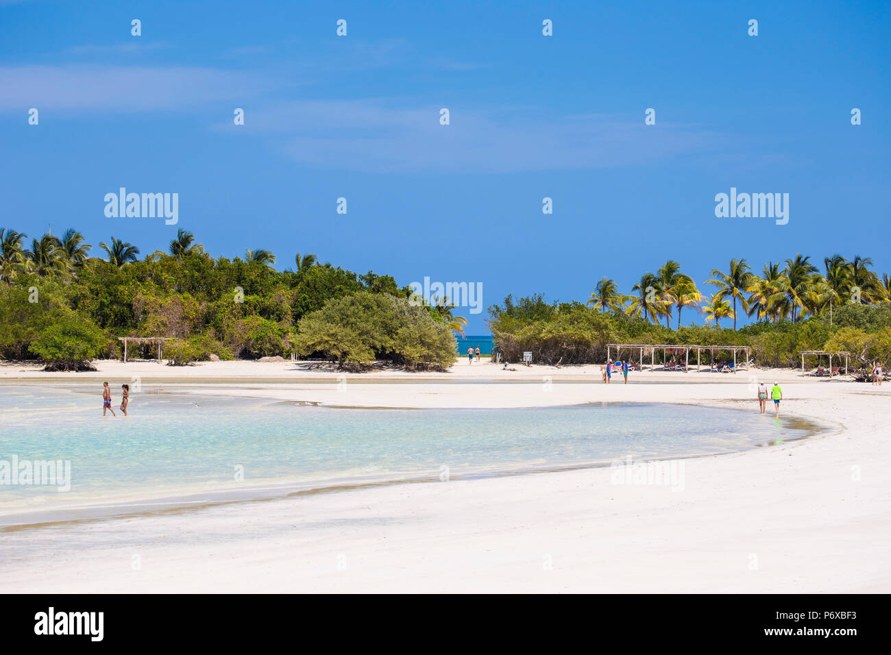 Kuba, Jardines del Rey, Cayo Coco, Playa Larga Stockfoto