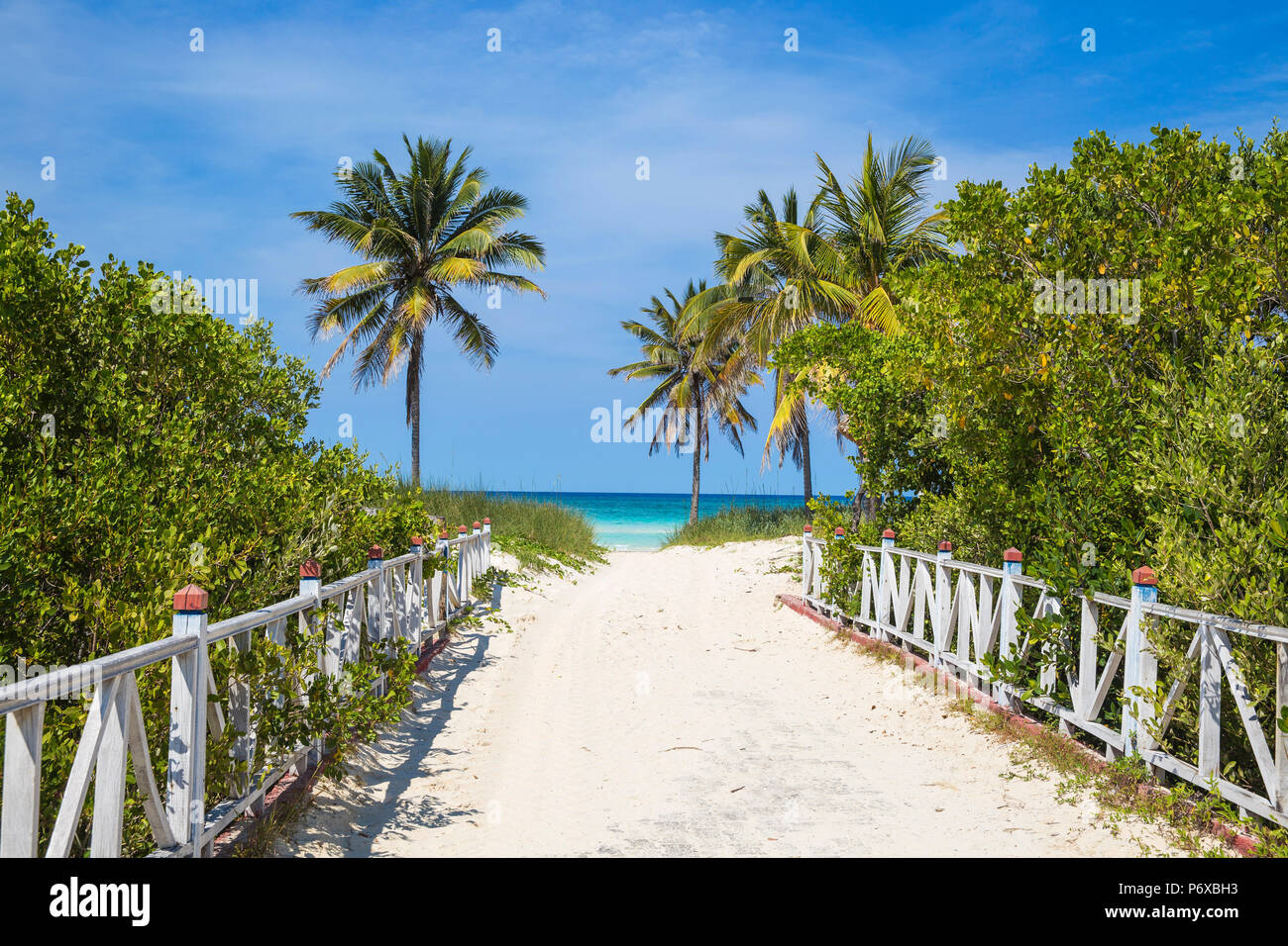Kuba, Jardines del Rey, Cayo Coco, Playa Larga Stockfoto