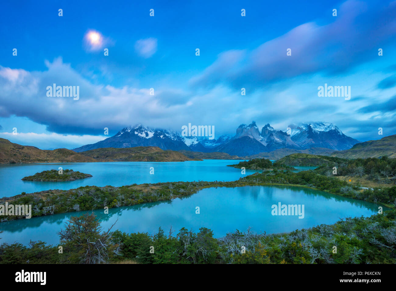 Südamerika, Patagonien, Chile, Torres del Paine Nationalpark, Lago Pehoe Stockfoto Südamerika, Patagonien, Chile, Torres del Paine Nationalpark, Lago Pehoe Stockfoto