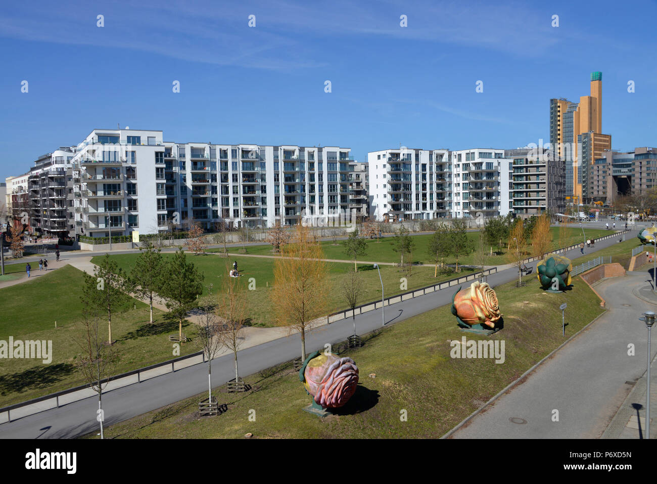 Neubauten, Park am Gleisdreieck, Tiergarten, Mitte, Berlin, Deutschland Stockfoto