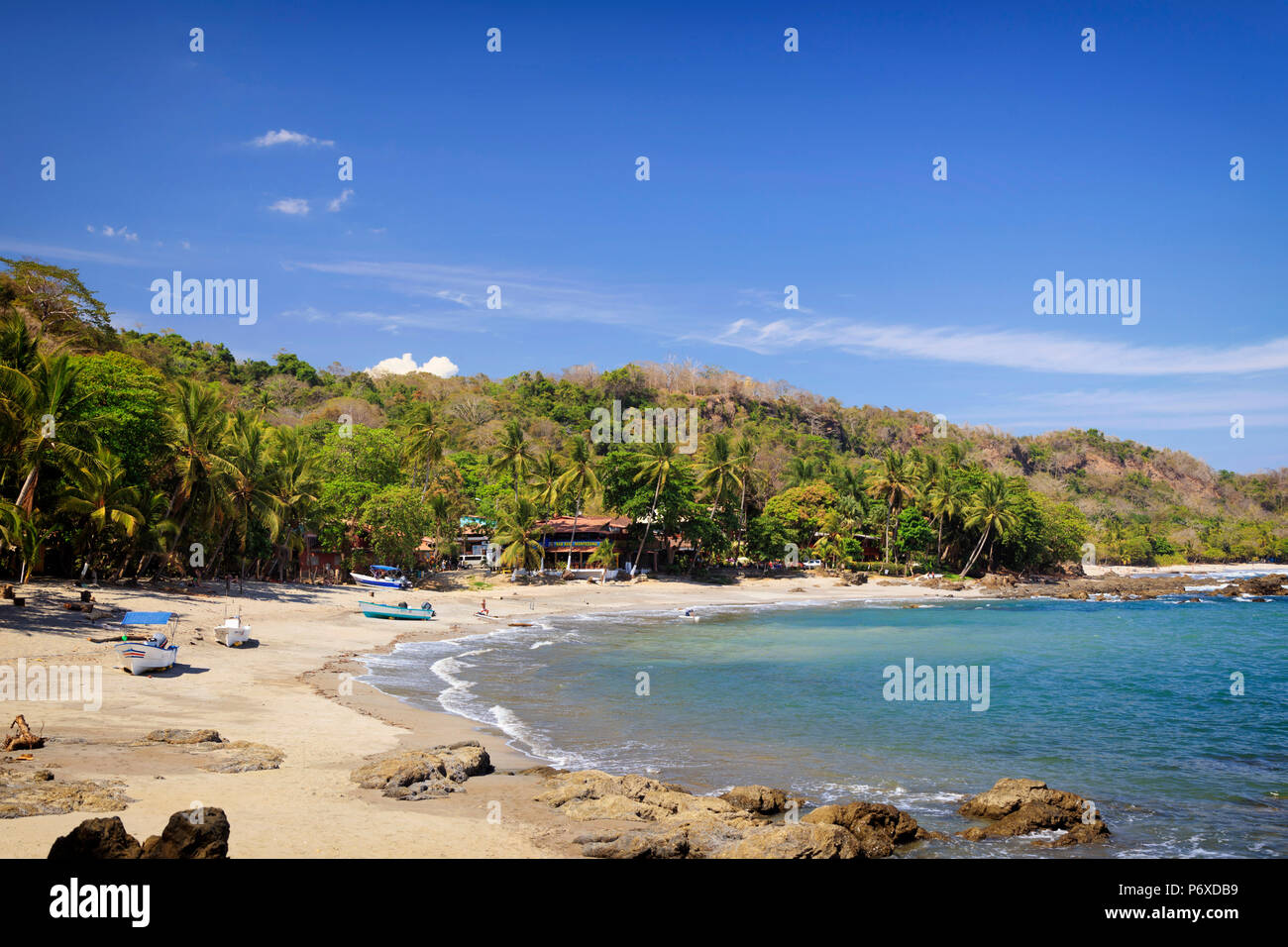 Costa Rica, Guanacaste, Halbinsel Nicoya, Montezuma Montezuma Beach Stockfoto