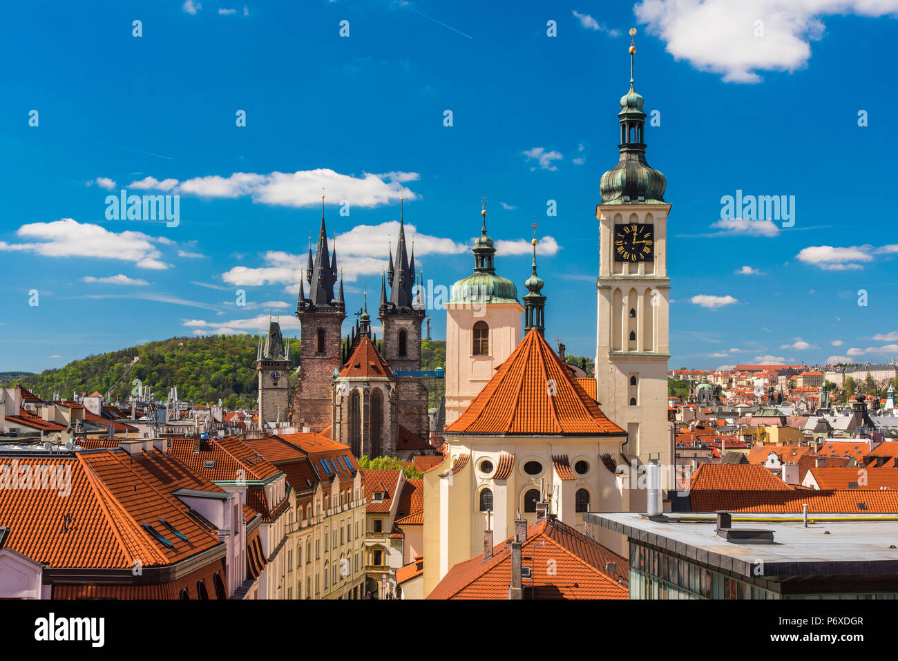 Alte Stadt Skyline, Prag, Böhmen, Tschechische Republik Stockfoto