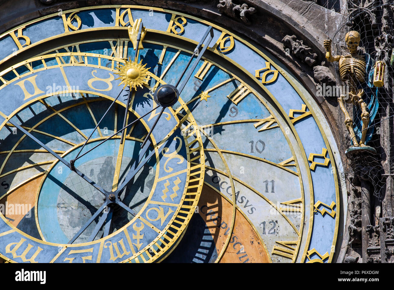 Prager Orloj, Prag, Böhmen, Tschechische Republik Stockfoto