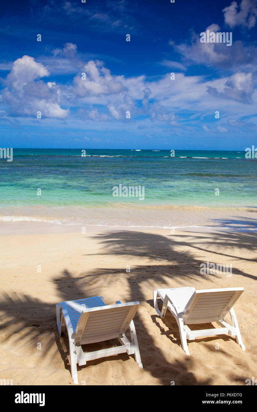 Dominikanische Republik, Samana Halbinsel, Strand von Las Terrenas Stockfoto