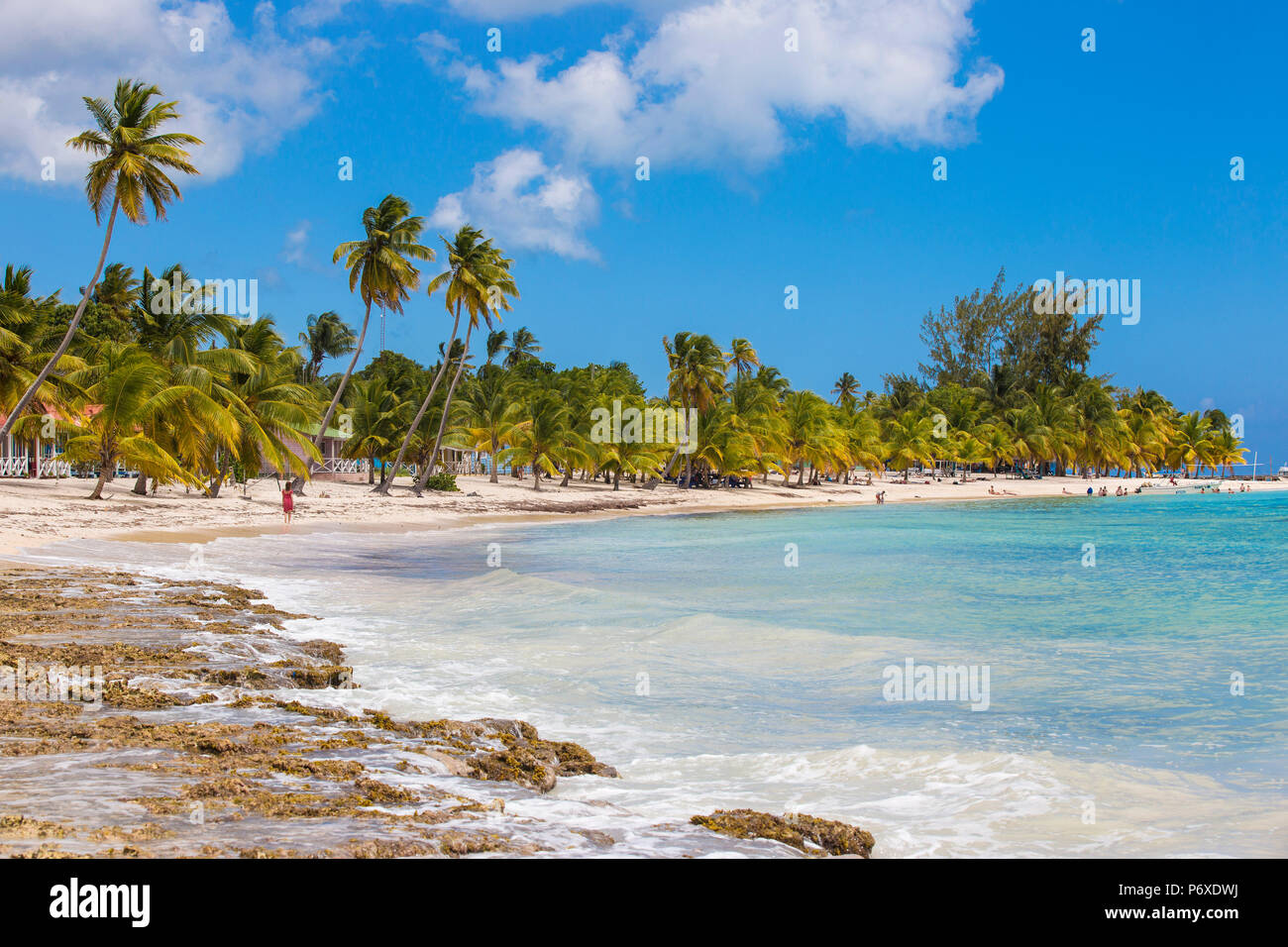 Dominikanische Republik, Punta Cana, Parque Nacional del Este, Saona, Mano Juan, einem malerischen Fischerdorf Stockfoto
