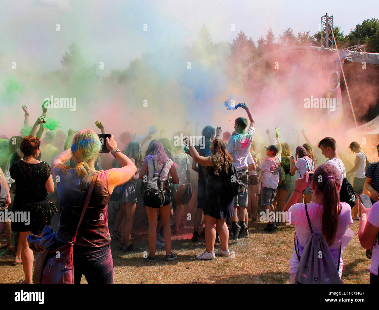 Farbe festival in Krakau, Polen Stockfoto