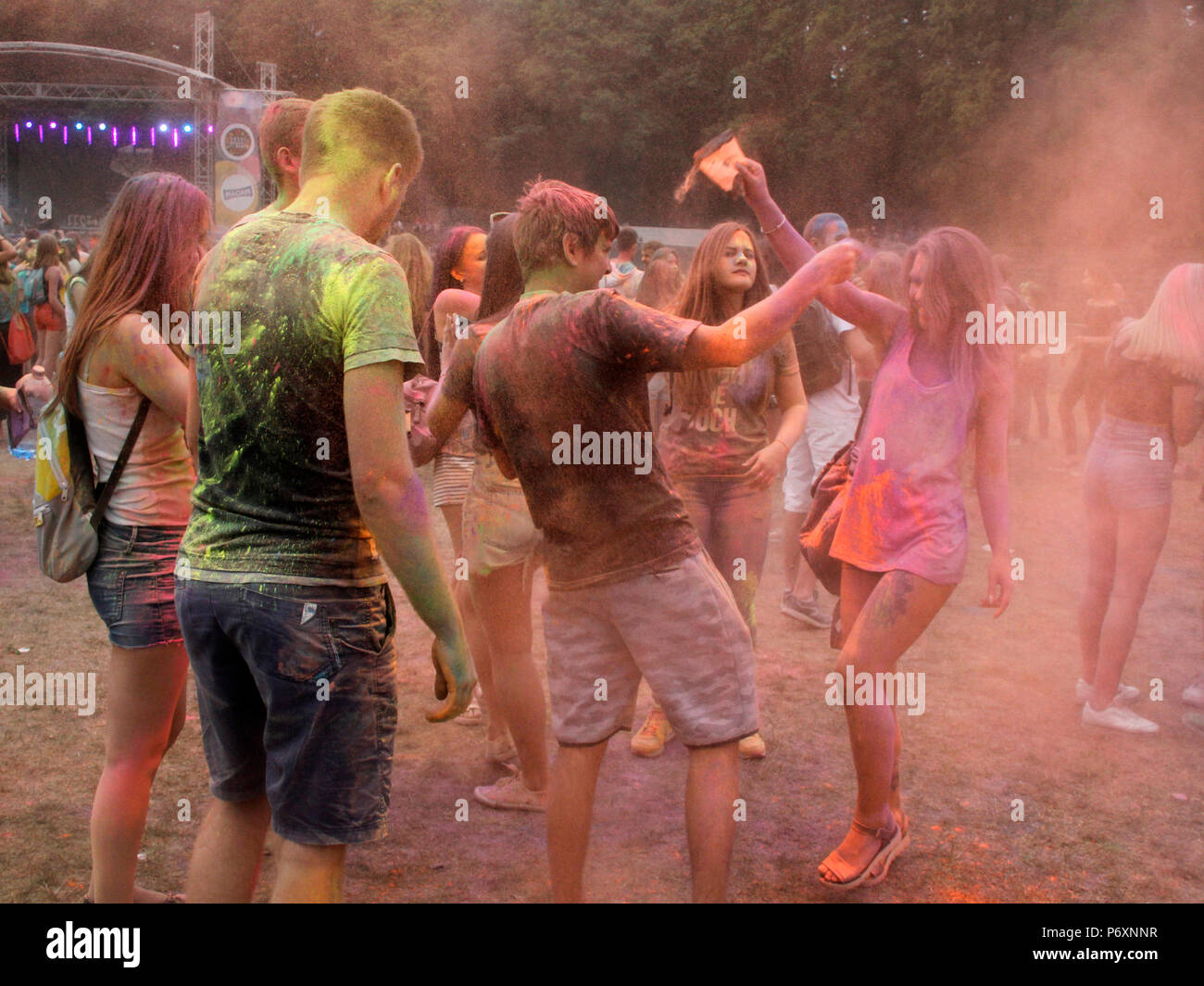 Bei Farbe Festival in Krakau, Polen Stockfoto