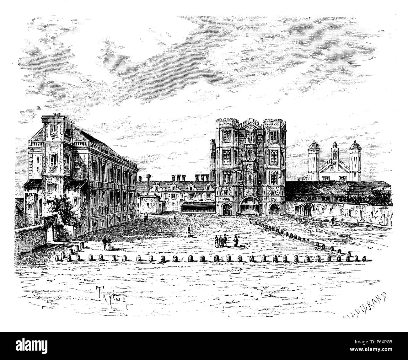 Schloss Hampton Court, Stockfoto