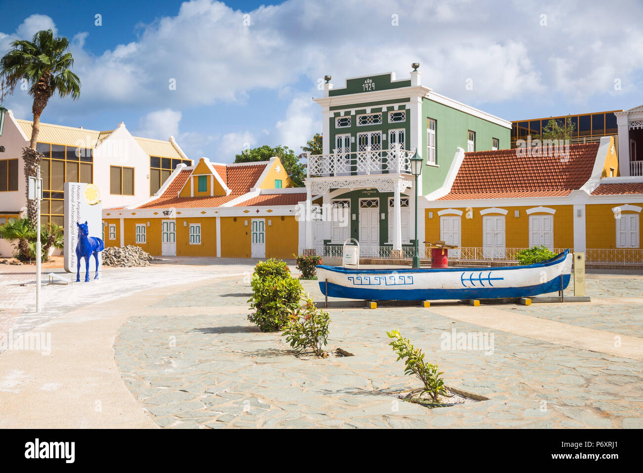 Karibik, Niederländische Antillen, Aruba, Oranjestad, das Nationale Archäologische Museum Stockfoto