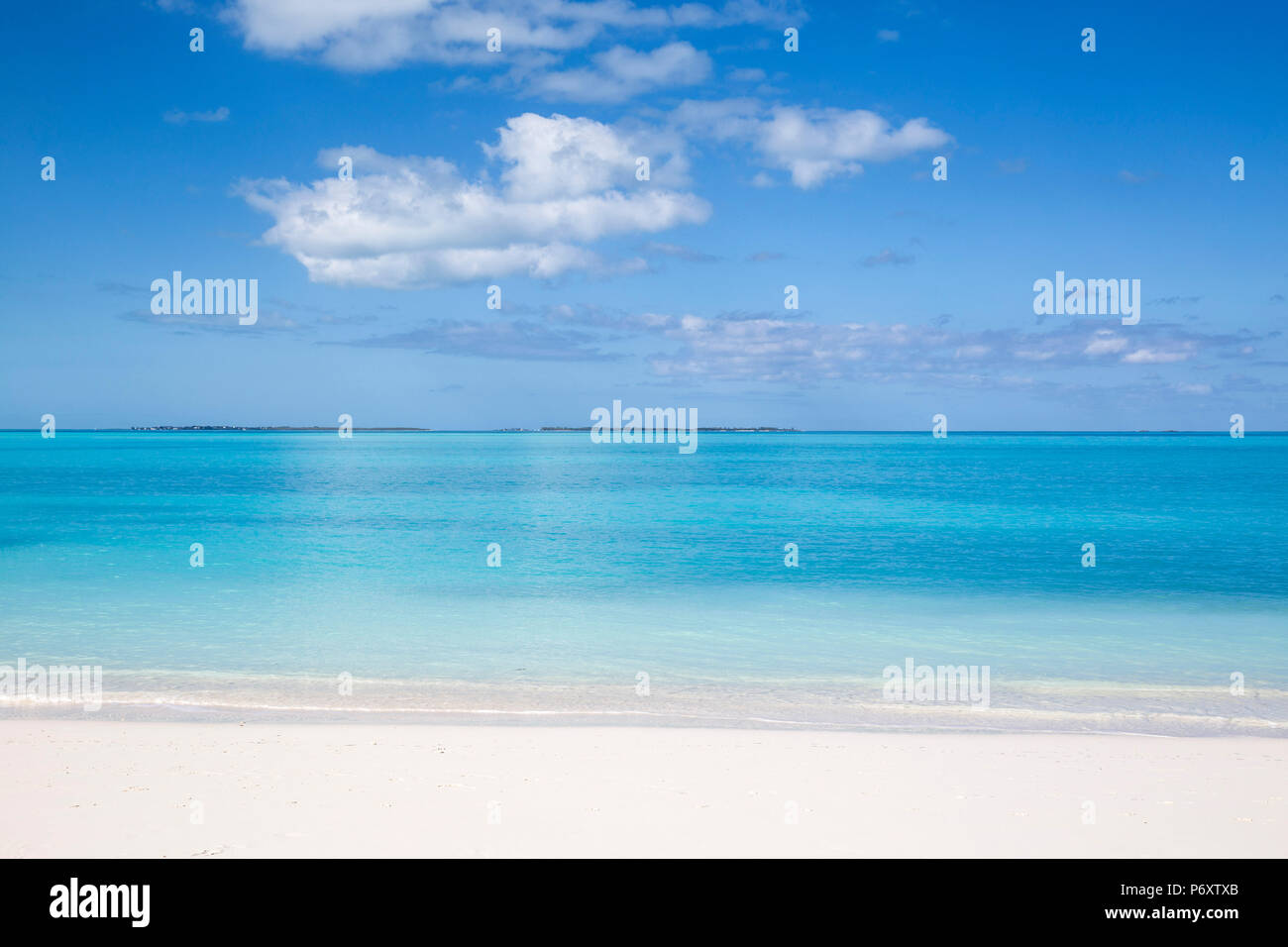 Bahamas, Abaco Islands, Great Abaco, Strand von Treasure Cay Stockfoto