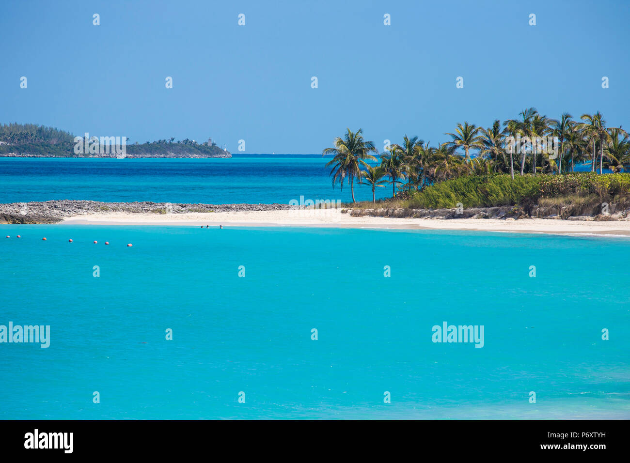 Karibik, Bahamas, Nassau, Paradise Island, Cabbage Beach Stockfoto
