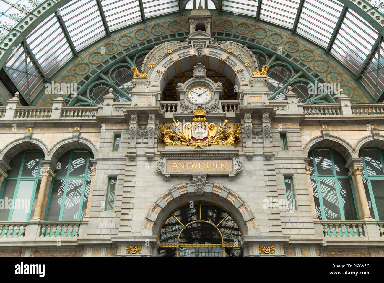 Antwerpen Hauptbahnhof, Antwerpen, Flandern, Belgien Stockfoto