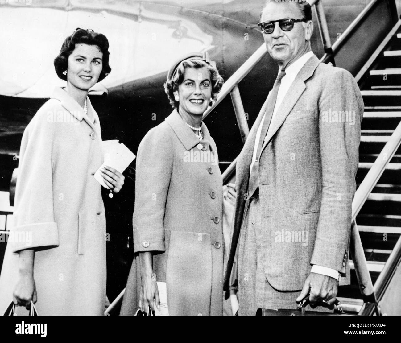 Gary Cooper Veronica Cooper Maria Cooper 1961 Stockfotografie Alamy