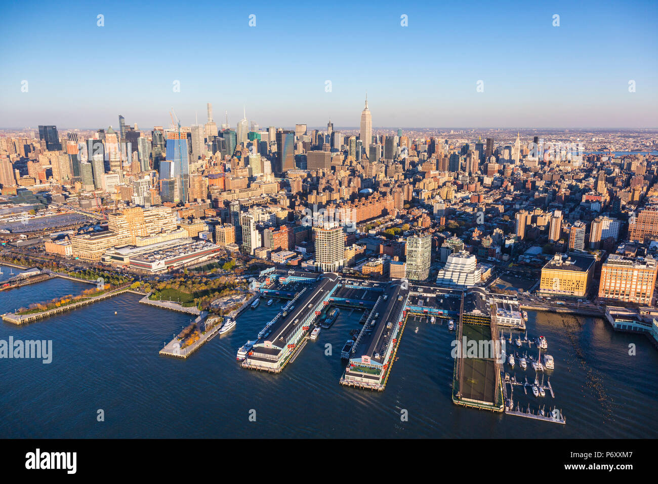 Midtown Manhattan & Hudson River, New York City, USA Stockfoto