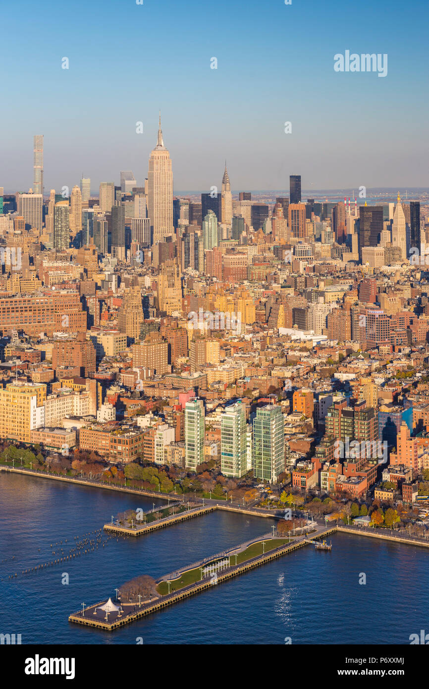 Midtown Manhattan & Hudson River, New York City, USA Stockfoto