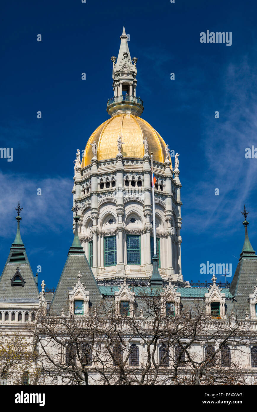 USA, Connecticut, Hartford, Connecticut State Capitol, außen Stockfoto
