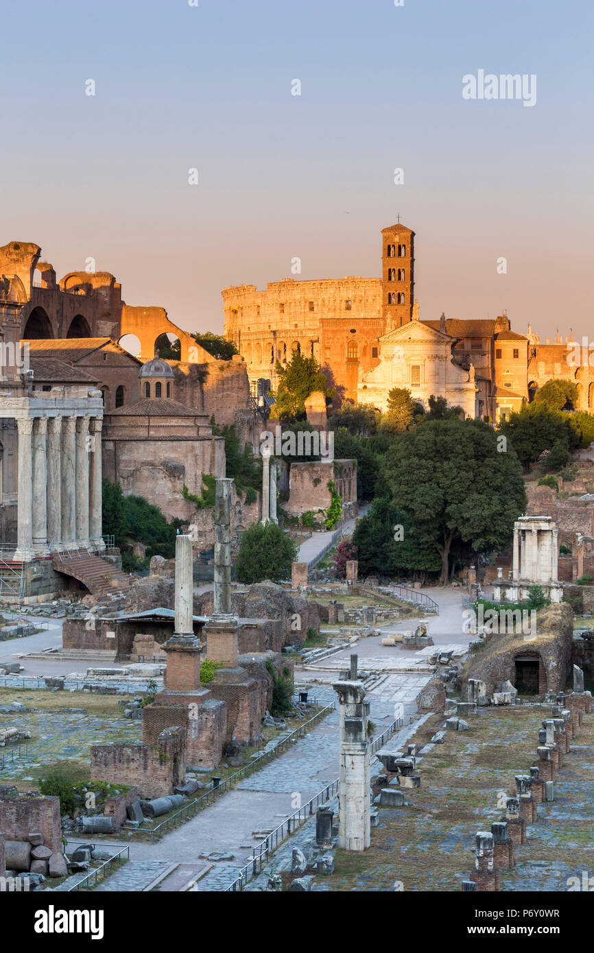 Italien, Latium, Lazio. Rom, Roma. Das Forum Romanum. Stockfoto