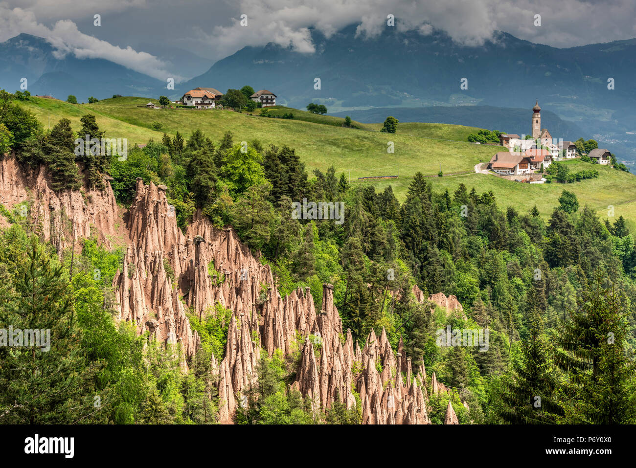 Erdpyramiden, Ritten - Ritten, Trentino Alto Adige - Südtirol, Italien Stockfoto