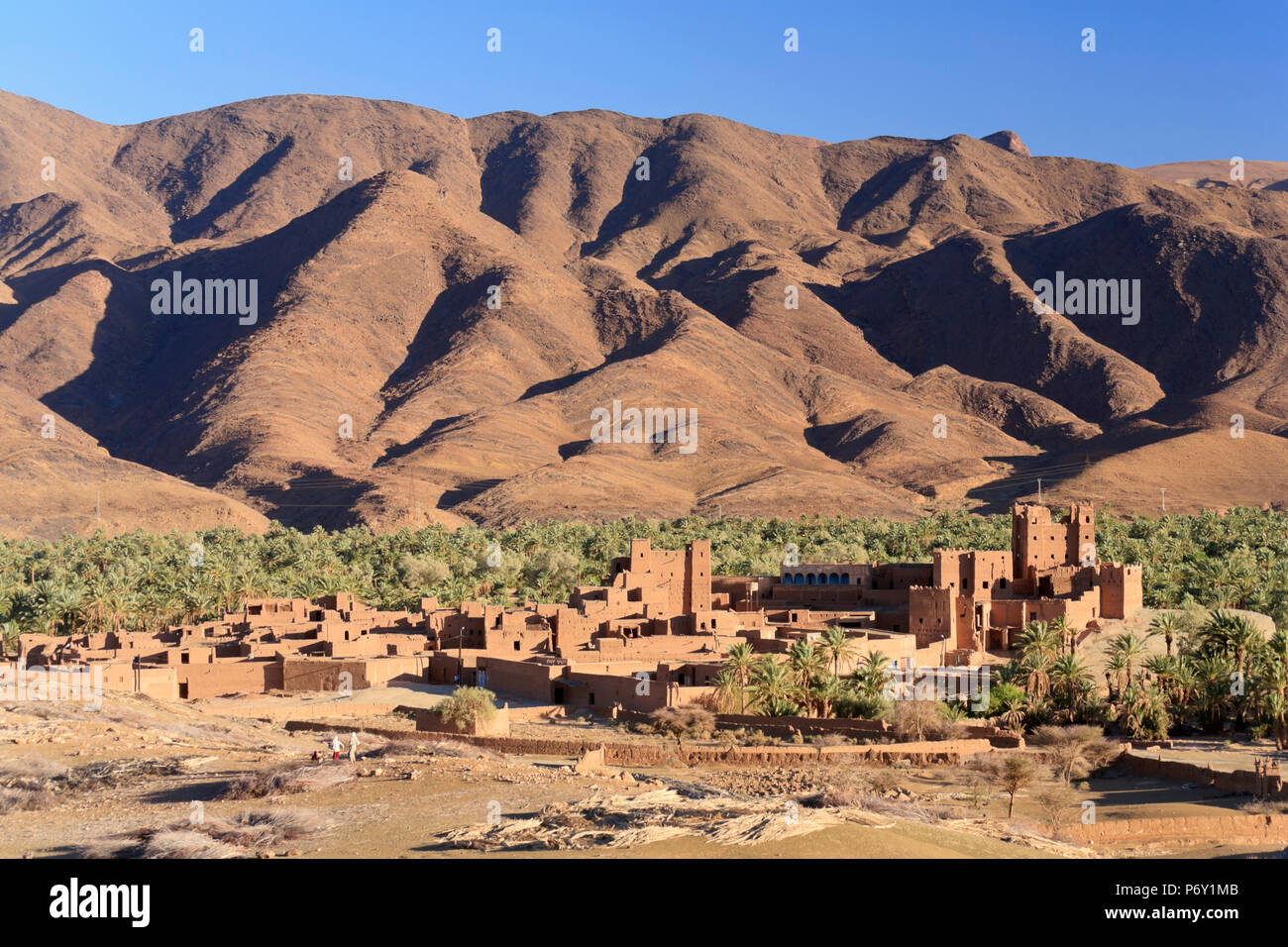 Marokko, Draa-Tal, Kasbah Tamnougalt Stockfoto